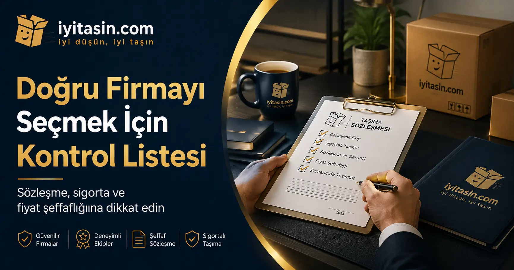 Nakliyat sözleşmesini okuyan bir kişi